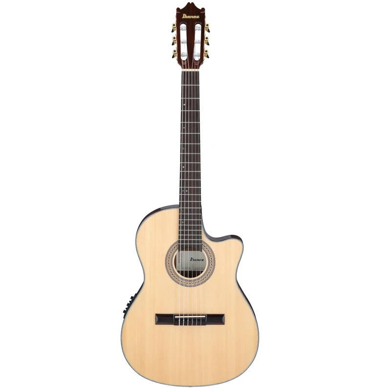 Ibanez GA35TCE-NT Classical Electro Acoustic Guitar – Thinline Cutaway Nylon String with Spruce Top, Sapele Back & Sides, Undersaddle Pickup, AEQ210T Preamp & Onboard Tuner - Natural High Gloss