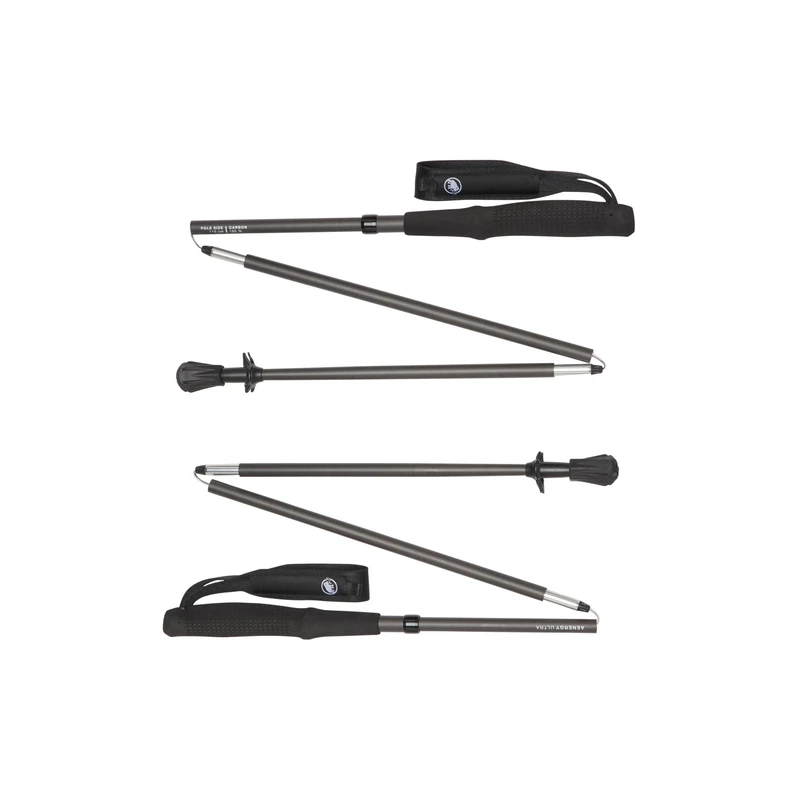 Mammut Aenergy Ultra Vario Carbon Poles| Poles for Trail Running and Hiking| Black, 95-110cm