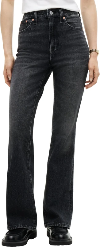 Tommy Jeans Women Sylvia High Rise Bootcut Dj0187 DW0DW23817 Bootcut, Denim (Denim Black), 33W / 32L