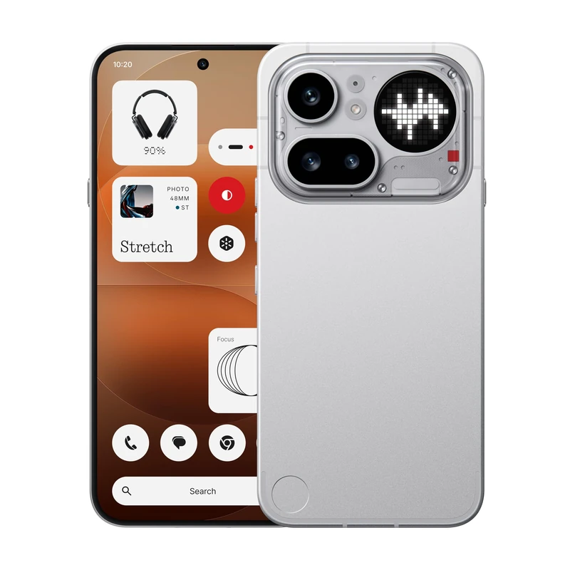 Nothing Phone (4a) Pro - 50 MP Triple Camera with Up To 140X ultra Zoom, Metal Unibody Smartphone, Long Lasting Battery and 50W Fast Charge, 144Hz AMOLED Display and Glyph Bar, 8GB + 128GB - Silver