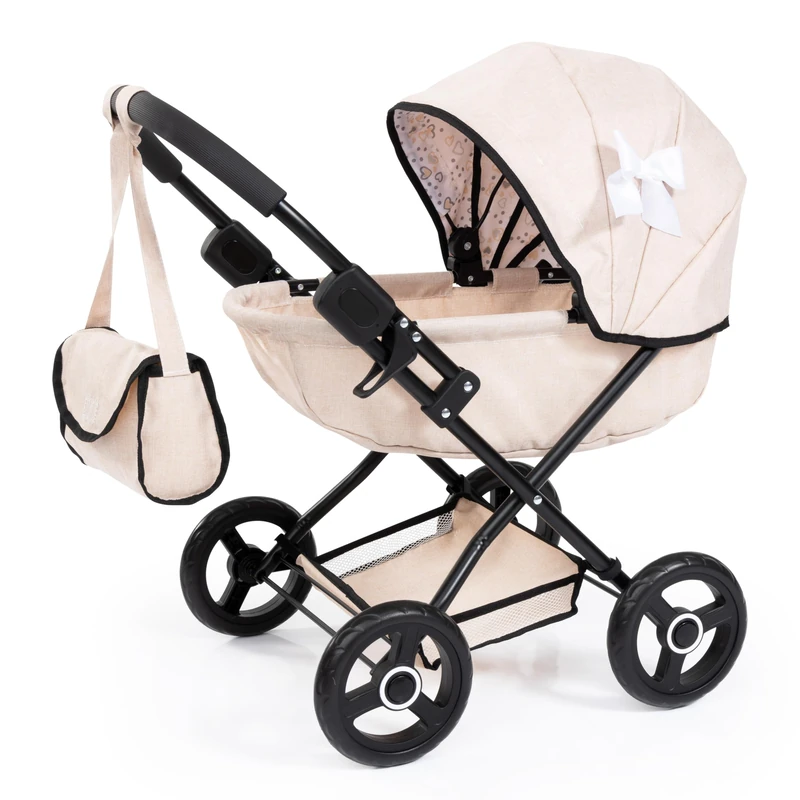 Bayer Design 12775AA dolls pram Cosy, baby doll Stroller, pushchair for toddlers, foldable, incl. bag and blanket, modern