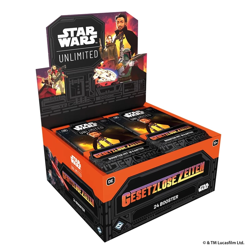 Asmodee - FFG - Star Wars: Unlimited Trading Card Game - Lawless Times - Booster Display (24 Booster Packs), TCG for Children and Adults, Age 12+, 2+ Players, 20 Minutes, German