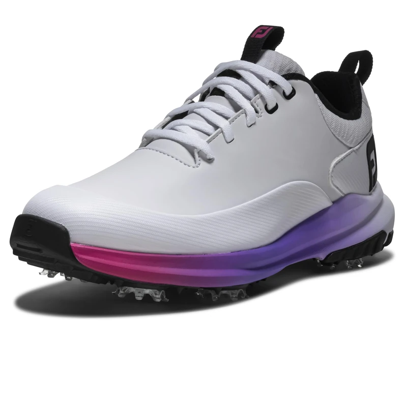 FootJoy Women's Tour Rival Golf Shoe, White/Silver/Pink, 7.5 UK Wide