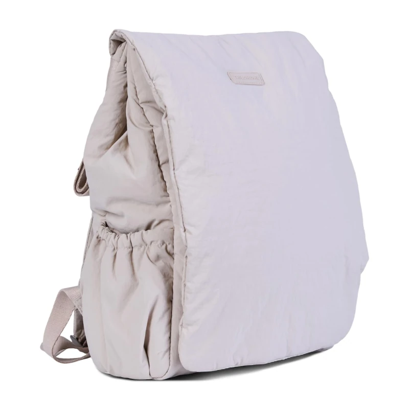 CHILDHOME, Mellow Baby Changing Backpack – Integrated Changing Mat, Organised Compartments, Insulated Pouch, Wipes Pocket, Pushchair Hooks, Beige - Image 1