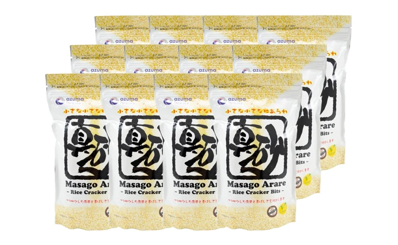 Rice Cracker Bits – Masago Arare 300g (Pack of 12) | Japanese Crunchy Rice Snack Mix | Light & Savory Bite-Size Arare Crackers