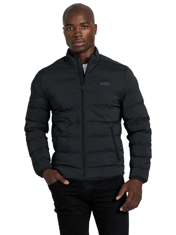 GuessMen'sSTRETCH SEAMLESS JACKETOUTERWEARJet Black A996size M length N