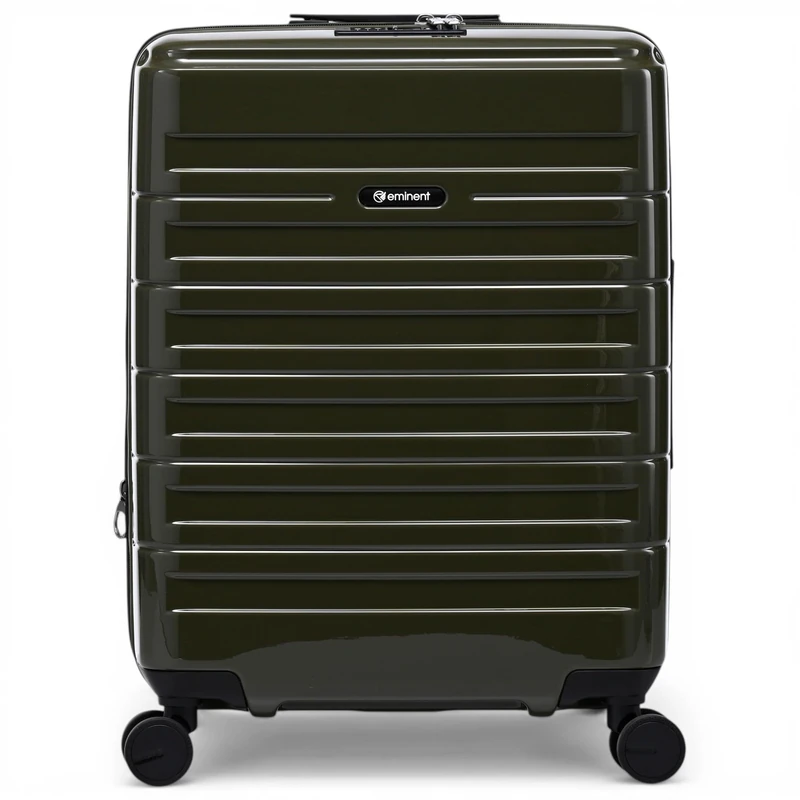 Eminent Voyager Cabin Suitcase 55x40x20, Expandable, Hard Shell, 4 Spinner Wheels, Lightweight, Carry On, TSA Lock, 2.7 kg, 39L, Carry On Hand Luggage Cabin Bag Trolley Travel Trip Green