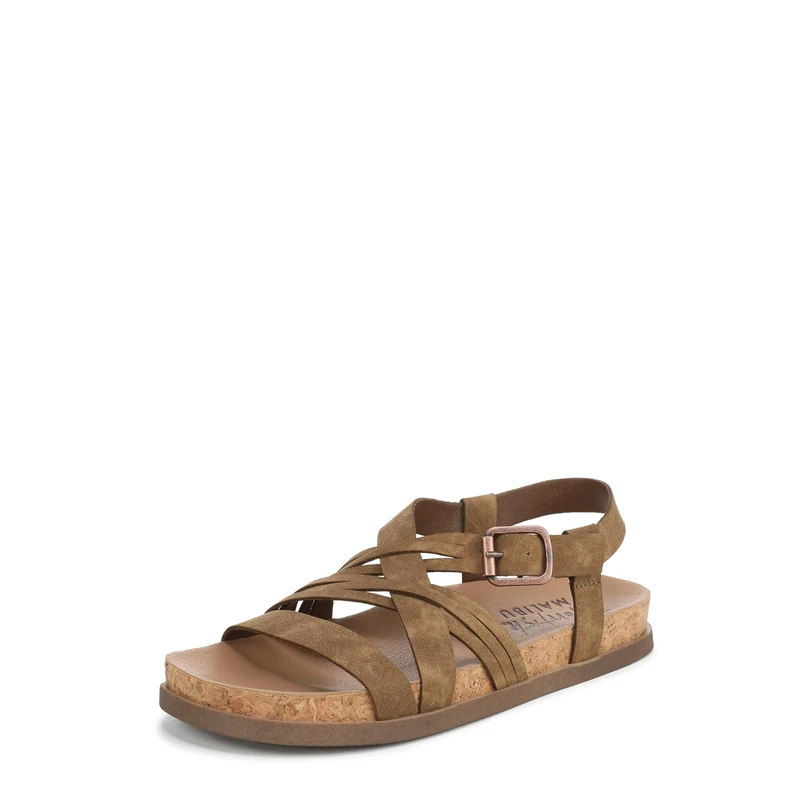 Blowfish Malibu Women's Light Up Flat Sandals, Dark Sand, Medium Fit, UK 4