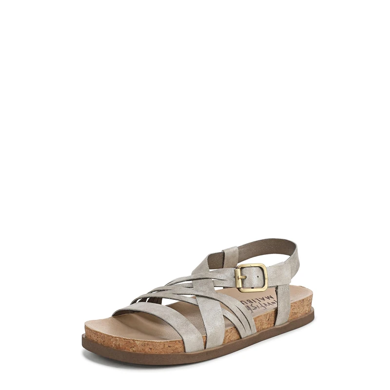 Blowfish Malibu Women's Light Up Flat Sandals, Frost Grey, Medium Fit, UK 3