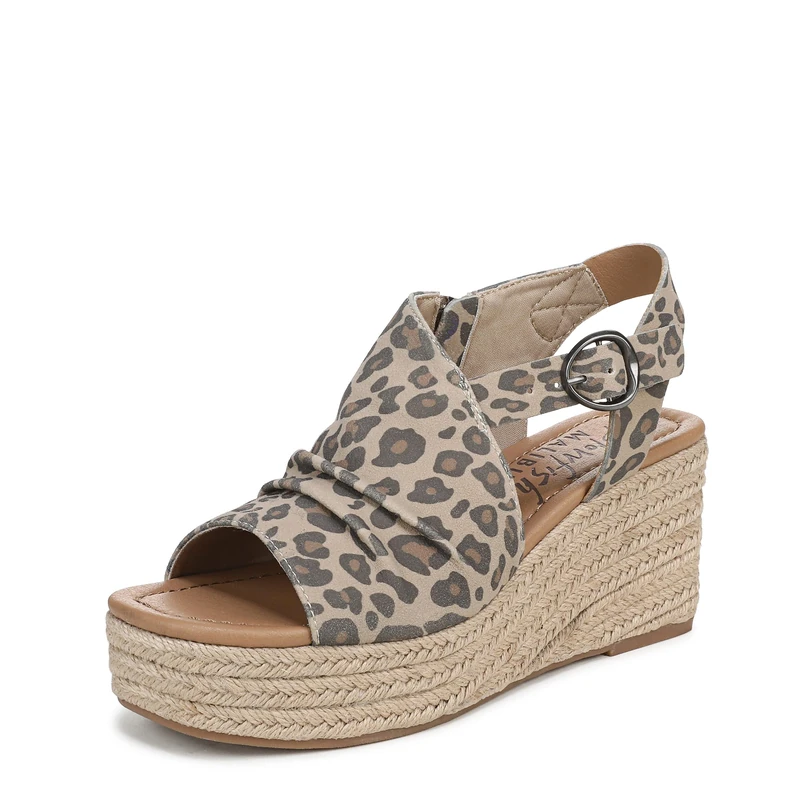 Blowfish Malibu Women's Amira Wedge Sandals, White Suede, Medium Fit, UK 7