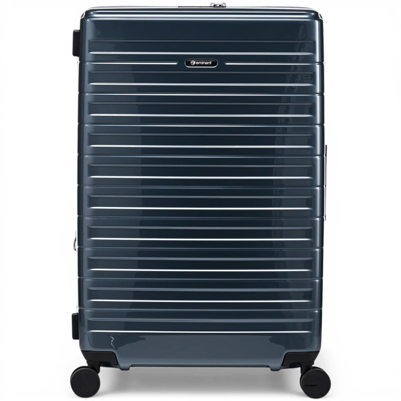 Eminent Voyager Large Suitcase 77x51x30, Expandable, Hard Shell, 4 Spinner Wheels, Lightweight, Check in, TSA Lock, 158 cm, 4.4 kg, 112L, Travel Luggage Trolley Trip Bag Grey