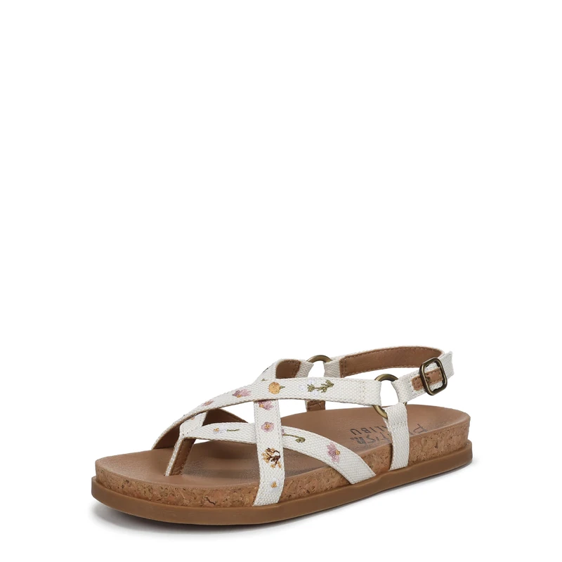 Blowfish Malibu Women's Luster 3 Flat Sandals, Cream, Medium Fit, UK 7