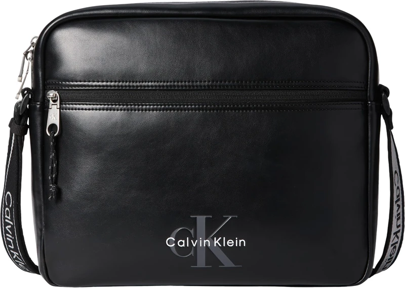 Calvin Klein Men Bold Logo Webbing Flight Bag LV04D3442G Crossover, Black (Black), One Size