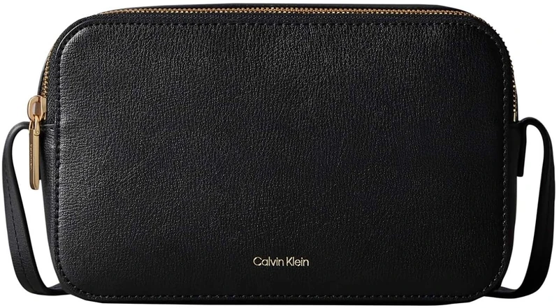 Calvin Klein Women Foil Logo Elongated Camera Bag Lv04F3276G Crossover, Black (Black), One Size - Image 1