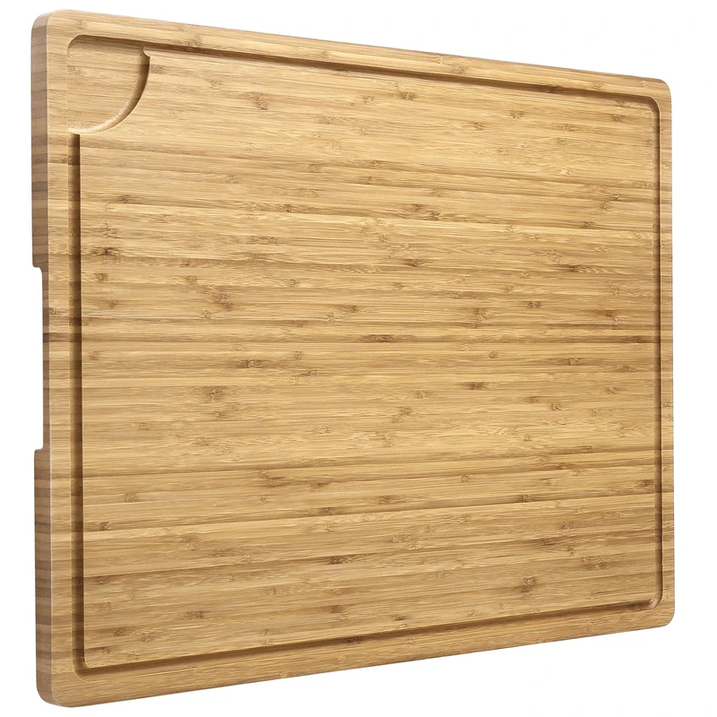 Garvee Bamboo Chopping Board XXL 76 x 51 cm – Meat Board with Bathtub and Handles, Pasta Board on Sink, Plate Protector – Multifunctional for Kitchen - Image 1