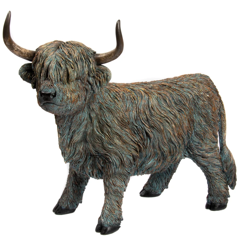 Lesser & Pavey Highland Cow Art Sculptures Highland Cow Large Home Decor Figurines & Ornaments For Home & Office | Decorative Accessories Statues For Indoor & Outdoor | Lovely Gifts for Women & Men