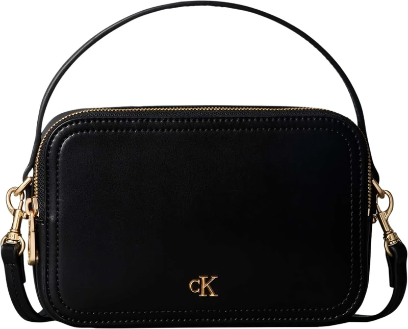 Calvin Klein Women Ck Hardware Camera Bag LV04F3678G Crossover, Black (Black), One Size