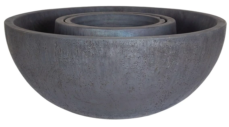 Easy Fountain Vortex Pool & Planter Water Feature – Mains Powered Outdoor Garden Fountain with LED Lights, Integrated Plant Pot, GRC Stone Effect, Relaxing Visual Vortex Flow for Courtyards.