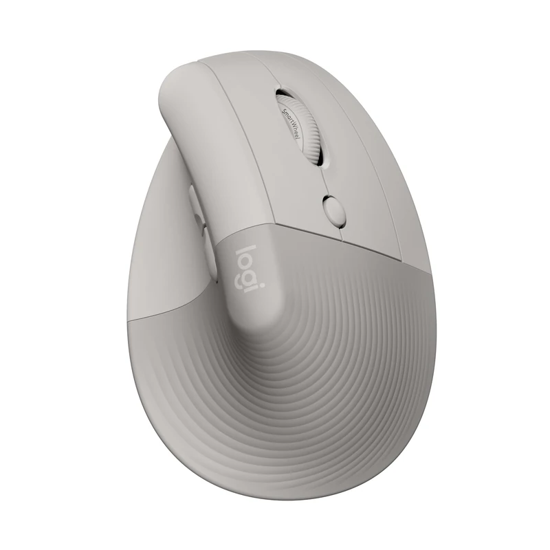 Logitech Lift Vertical Ergonomic Mouse, Wireless, Bluetooth or Logi Bolt USB receiver, Quiet clicks, 4 buttons, compatible with Windows/macOS/iPadOS, Laptop, PC - Sand