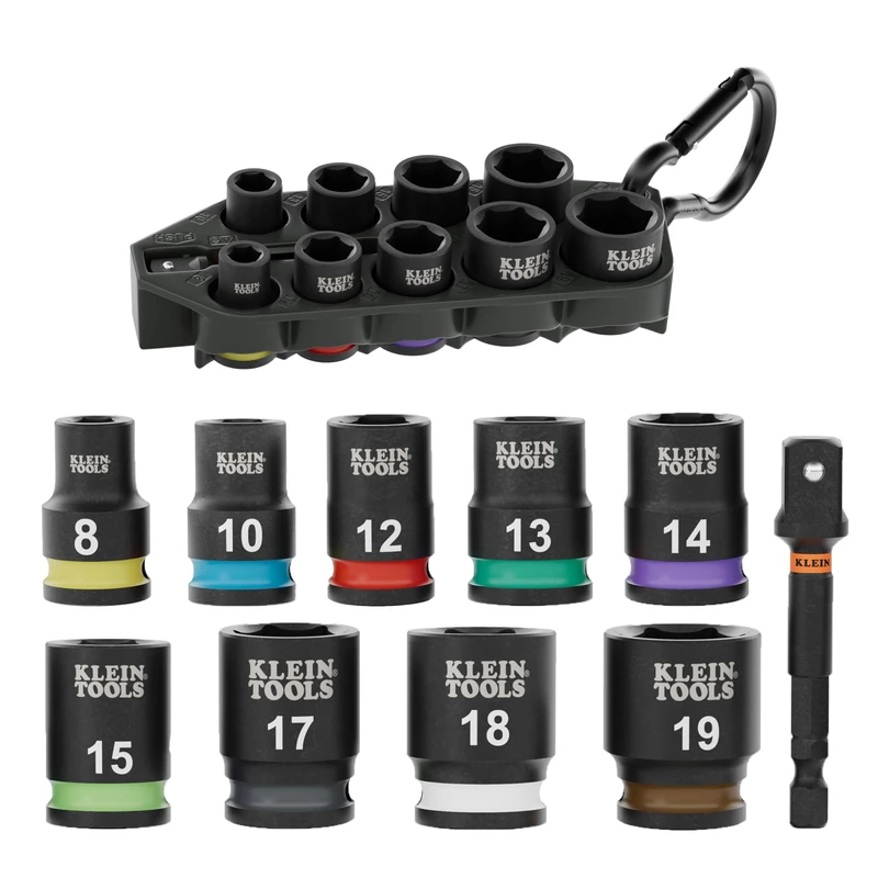 Klein Tools 33809M 10-Piece Metric Impact Socket Set