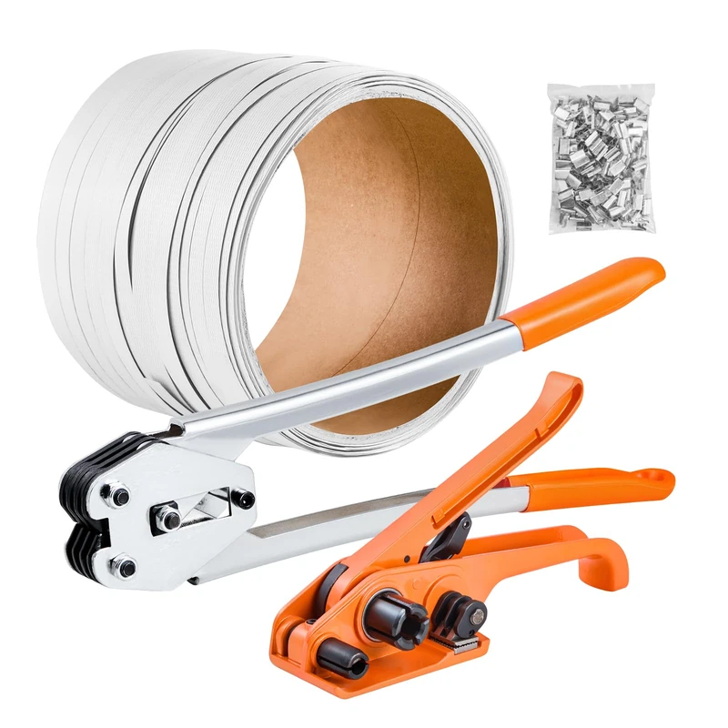 VEVOR Banding Strapping Kit, Heavy Duty Banding Sealer Tool with 100 m