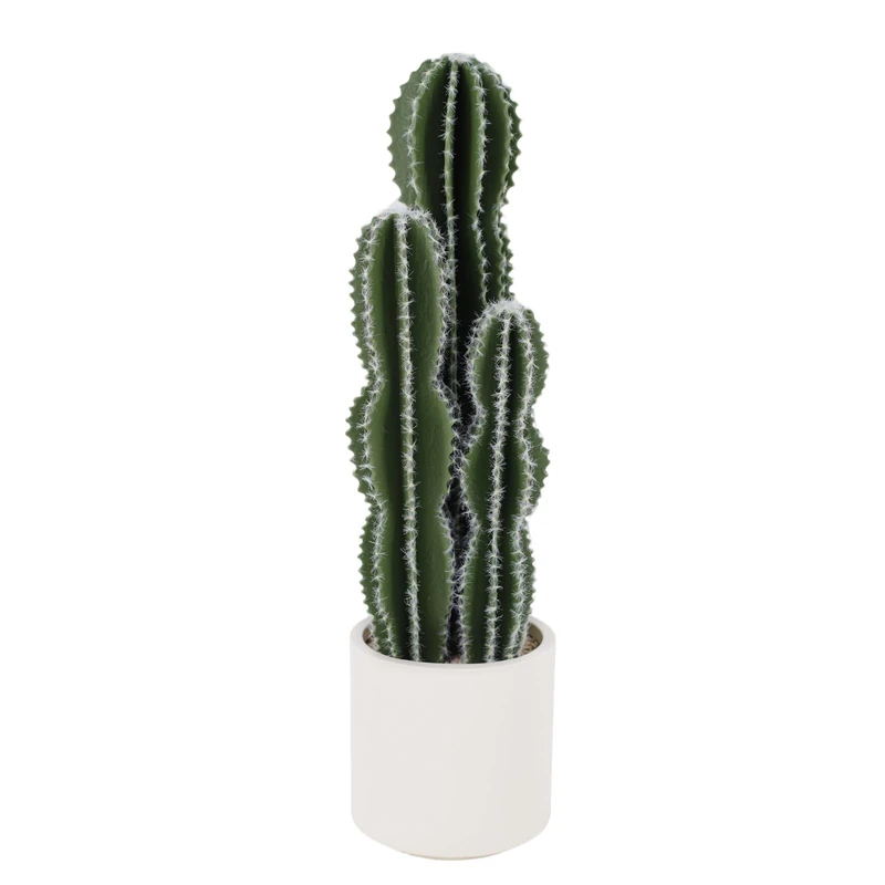 Artificial Cactus in Pot 84 x 22 cm, Artificial Plant Cactus with Stone, Decorative Desert Cacti, Plastic Succulents Plants for Office, Living Room, Home Decoration - Image 1