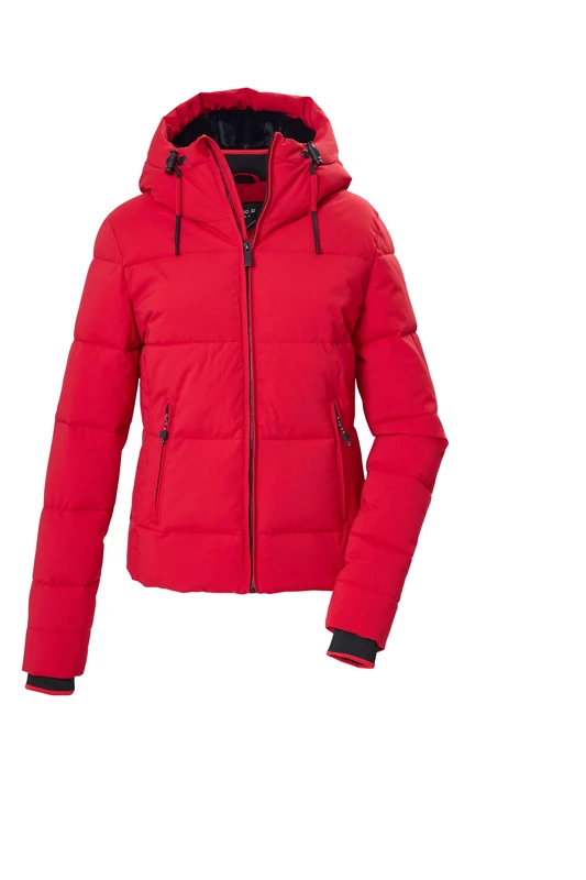 killtec KOW 224 WMN QLTD JCKT Women's Quilted Transition Jacket with Hood, Dark Red, 36, 44477-000