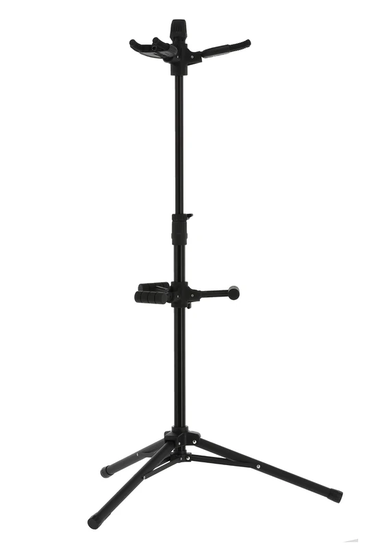 GEWA TripleGrip Guitar Stand – For up to 3 acoustic guitars, electric guitars, and basses – Non-slip – Height 76–119 cm – Gentle padding – Foldable – Black GS-83B