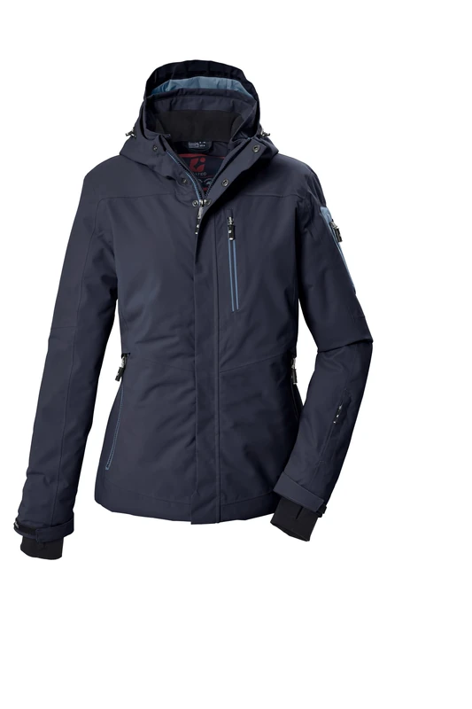 killtec KSW 228 WMN Women's Ski Jacket Waterproof with Hood and Snow Guard Dark Navy, 46, 44903-000