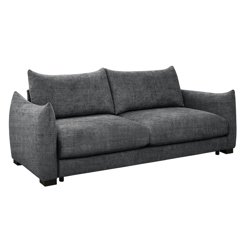 Bronte - 3 Seater Sofa Bed in Grey Fabric, 220 x 90 x 70cm (W x D x H)