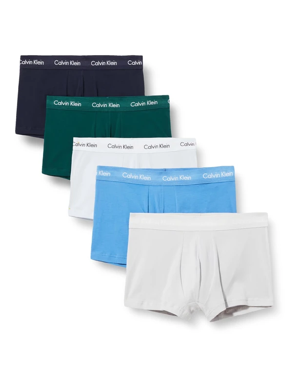 Calvin Klein Men Low Rise Trunk 5Pk 000Nb2734A Blue (kings emerald/plein air w dark sap) L
