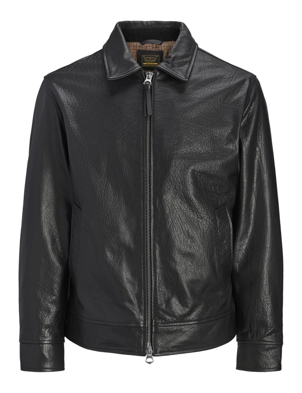 Jack & Jones Men's Jprbludean Leather JKT Jprbludean Leather Jacket (Pack of 1), Black, xx_l