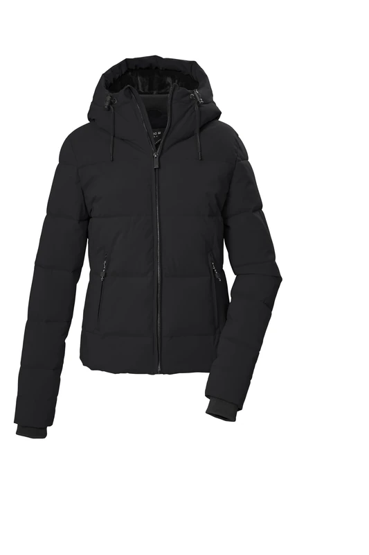 killtec KOW 224 WMN QLTD JCKT 44477-000 Women's Quilted Transition Jacket with Hood Black 40