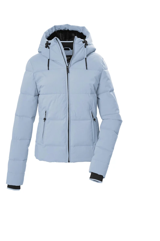 killtec KOW 224 WMN QLTD JCKT Women's Quilted Transition Jacket with Hood, Light Blue, 46, 44477-000