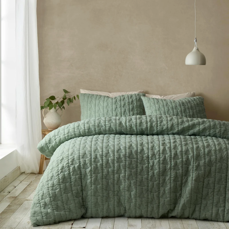 Pineapple Elephant Tamba Leaf Pinsonic Single Duvet Cover Set with Pillowcase Green