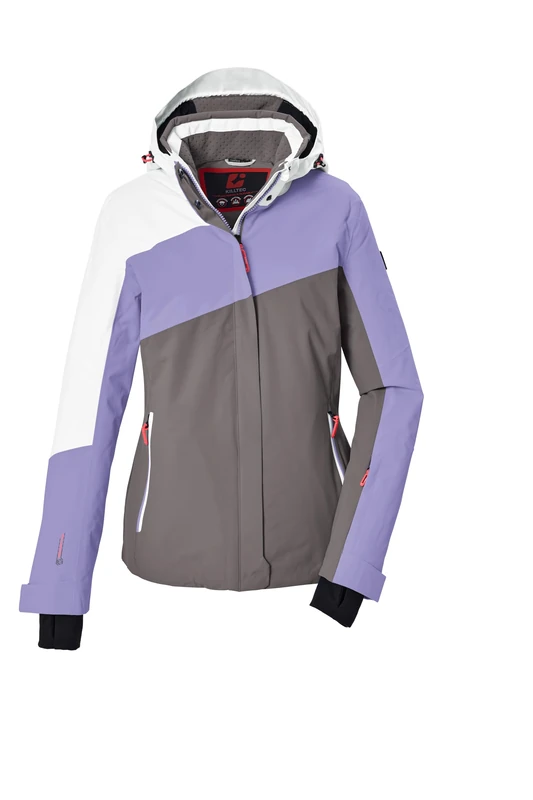 killtec KSW 101 WMN Ski Jacket/Functional Jacket Waterproof with Zip-Off Hood and Snow Guard Lilac 42 44519-000