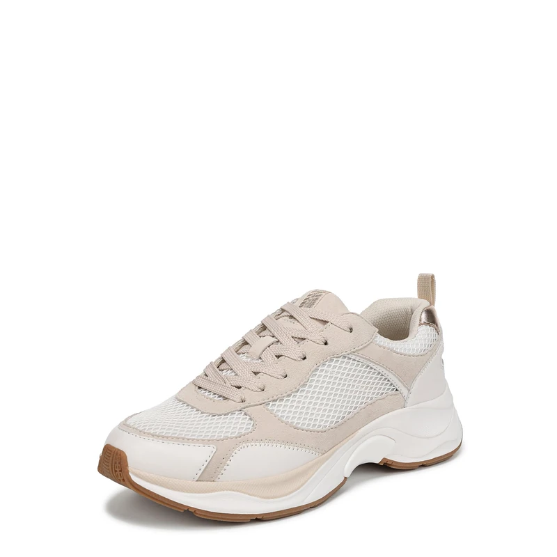 Naturalizer Women's Zoie Lace-Up Trainers, White, Wide Fit, UK 4 - Image 1