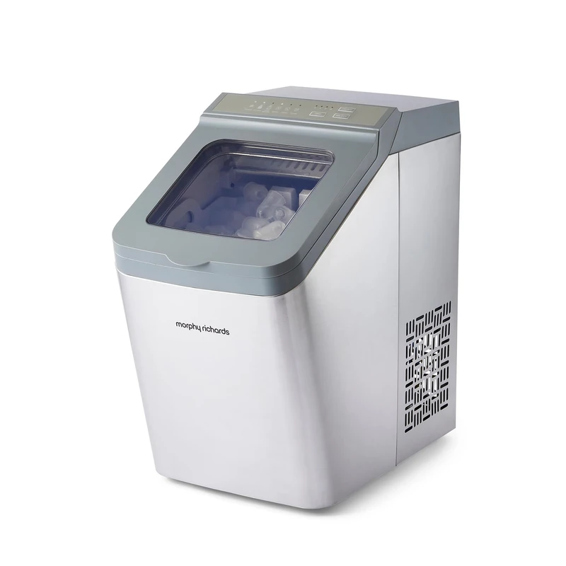 Morphy Richards FrostPro Bullet Ice Maker, 15kg, 1.5L Ice Storage, Indicator Lights, Viewing Window, R600a Refrigerant, Stainless Steel, 451501