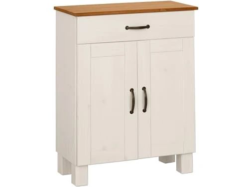 Alby Cabinet with 2 doors and 1 drawer in white