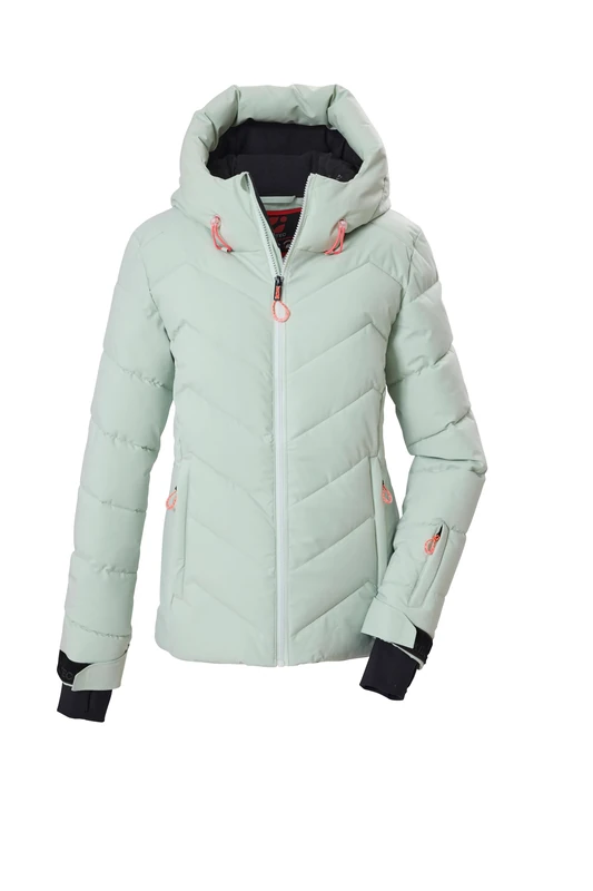 killtec KSW 109 WMN SKI QLTD JCKT Women's Ski Jacket with Hood and Snow Guard Sea Foam 38 44522-000