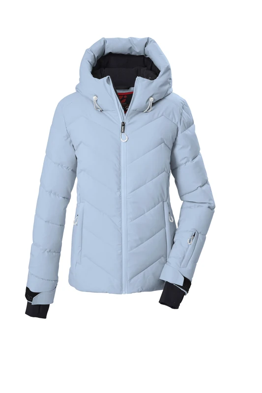 killtec KSW 109 WMN SKI QLTD JCKT Women's Ski Jacket with Hood and Snow Guard Light Blue, 36, 44522-000