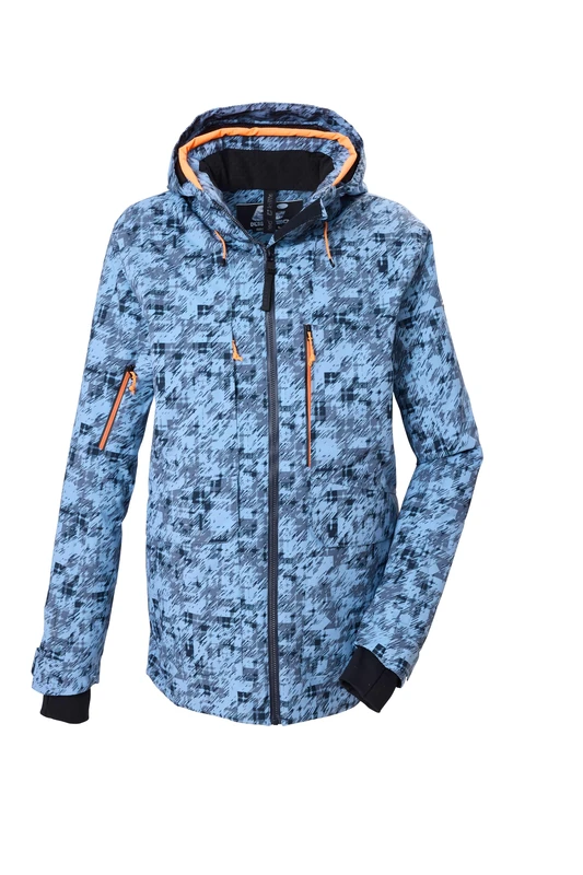 killtec KSW 70 MN Men's Ski Jacket/Functional Jacket/Snowboard Jacket with Zip-Off Hood Snow Guard Light Steel Blue XXL 44546-000