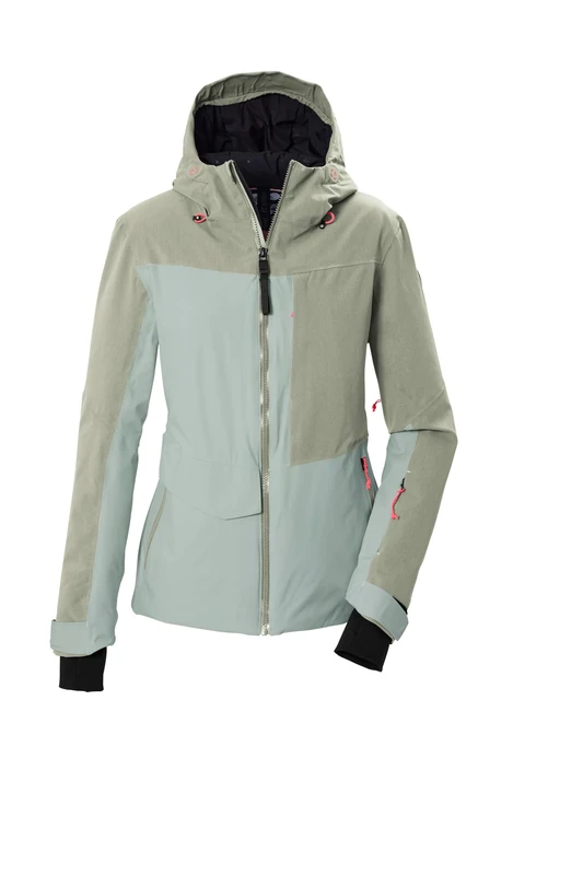 killtec KSW 227 WMN Ski Jacket with Hood, Snow Guard and Underarm Ventilation, Sea Foam, 46, 44529-000