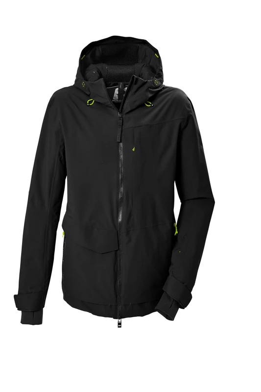 killtec KSW 72 MN 44548-000 Men's Ski Jacket Waterproof with Hood and Snow Guard 3XL Black