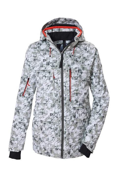 killtec KSW 70 MN Ski Jacket Men's Ski Jacket Snowboard Jacket with Zip-Off Hood Snow Guard Off-White XXL 44546-000