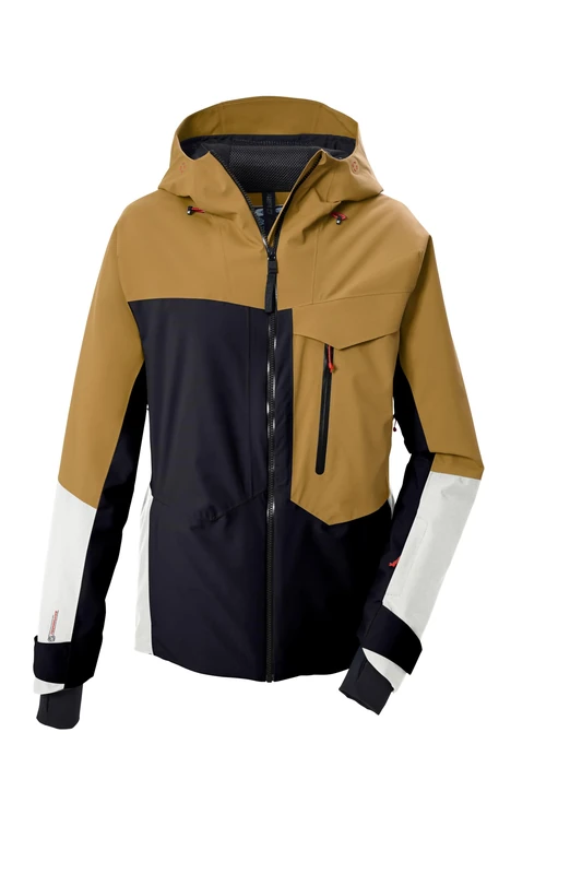 killtec KSW 66 MN 44542-000 Men's Ski Jacket Waterproof with Hood and Snow Guard Black Blue XXL