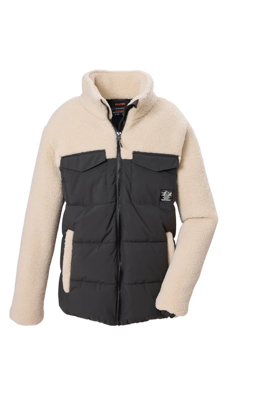 killtec KOW 183 BYS QLTD JCKT 44840-000 Boy's Hybrid Quilted Fleece Jacket, Dark Stone, 152