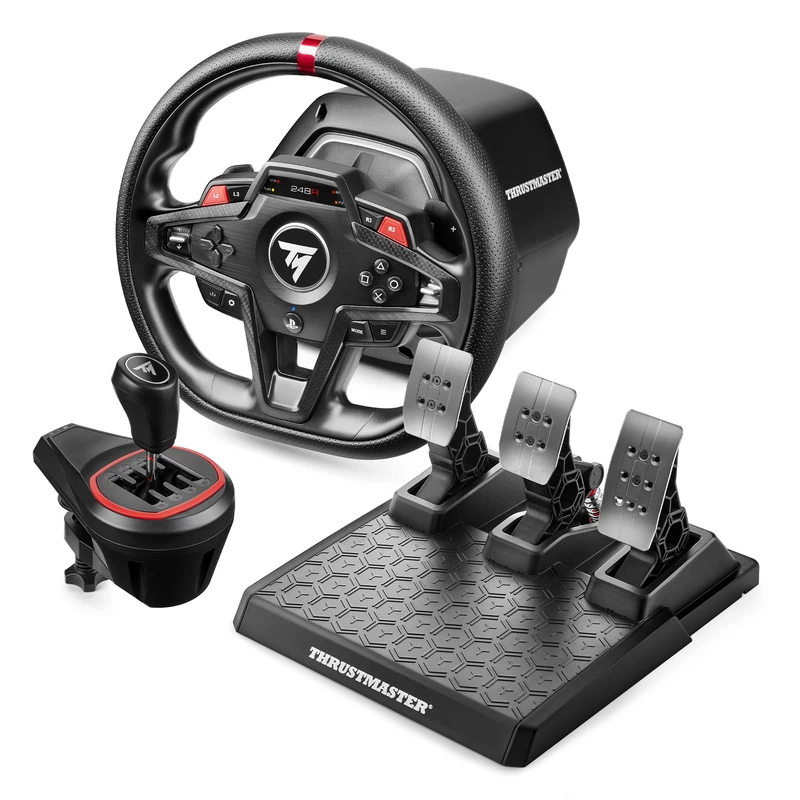 Thrustmaster T248R Shifter Pack, 3.1 N⋅m Force Feedback Racing Wheel with TH8S Shifter and Pedal Set, For PS5, PS4 and PC