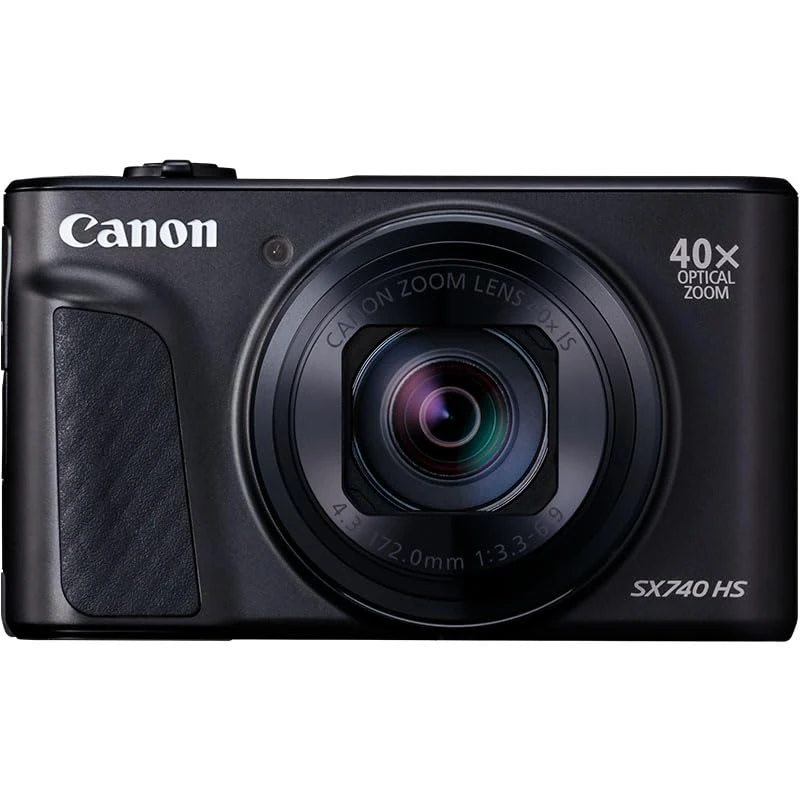 Canon PowerShot SX740 HS Lite Travel Kit (Black) - Compact Digital Camera with 40x Optical Zoom & 4k Video - Perfect for Self Portait & Travel - WiFi & Bluetooth Connectivity