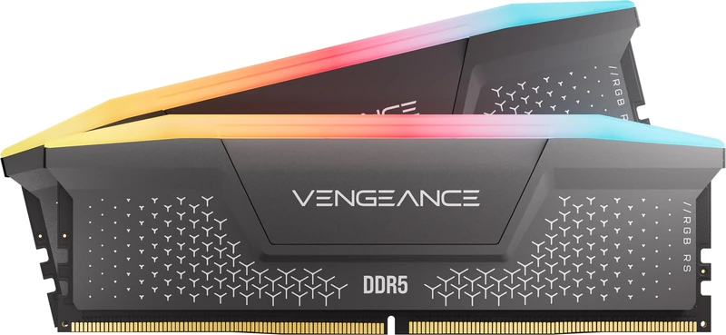 CORSAIR VENGEANCE RGB RS DDR5 RAM 32GB (2x16GB) 5200MHz CL40-40-40-77 1.25V AMD EXPO Intel XMP Computer Desktop Memory – Grey (CMG32GX5M2B5200Z40)